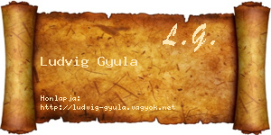 Ludvig Gyula névjegykártya